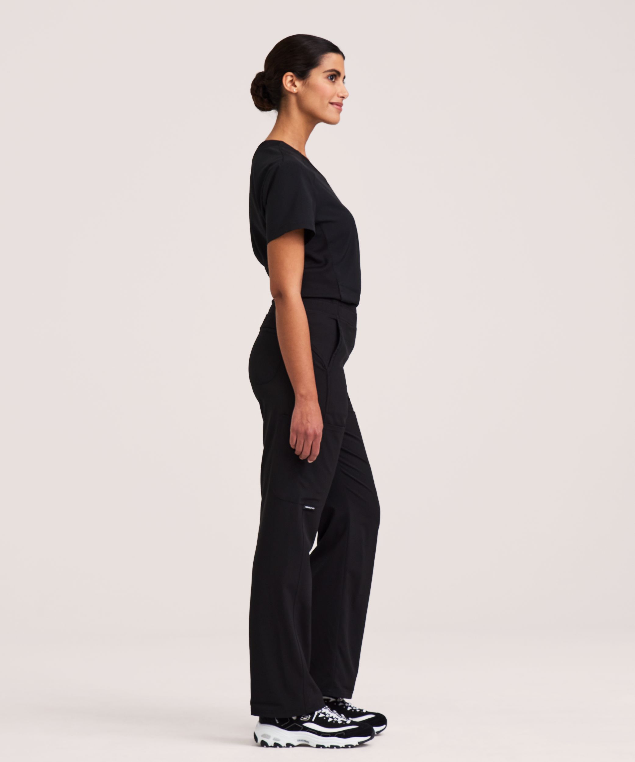 Pantalon d'uniforme médical cargo à taille yoga pour femmes, Scrubletics