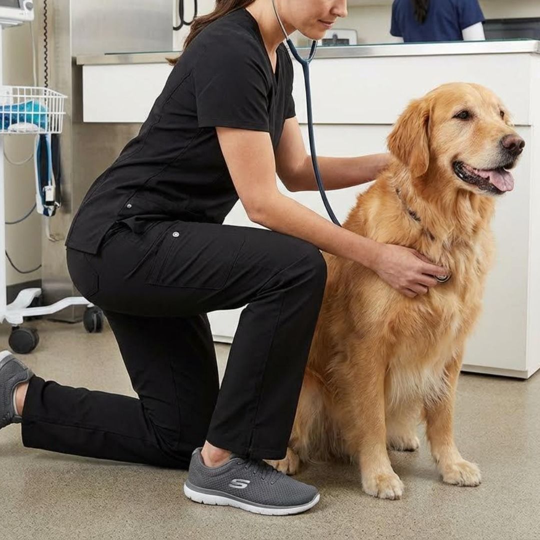 Pantalon d'uniforme médical cargo à taille yoga pour femmes, Scrubletics