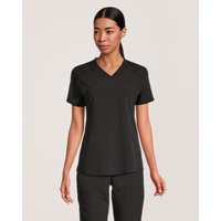 Scrubletics Women's V Neck Scrub Top Front_Flat