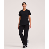 Haut d'uniforme médical avec encolure en V pour femmes, Scrubletics Front_Flat