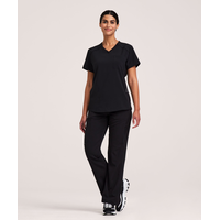 Haut d'uniforme médical avec encolure en V pour femmes, Scrubletics Front_Flat