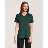 Scrubletics Women's V-Neck Chest Pocket Scrub Top Front_Flat