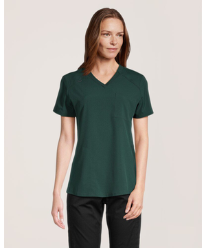 Scrubletics Women's V-Neck Chest Pocket Scrub Top