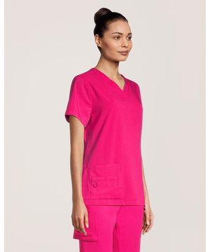 Health Pro Heart Women's V Neck Solid Scrub Top