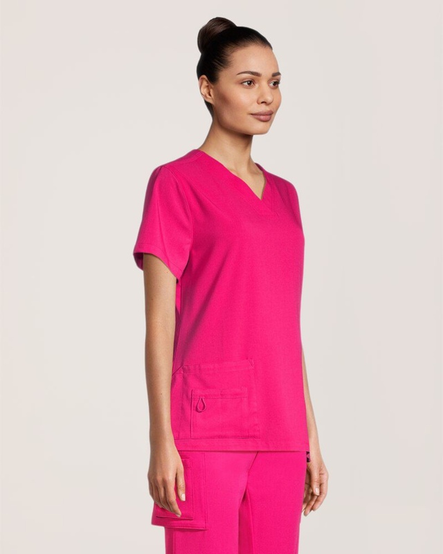 Health Pro Heart Women's V Neck Solid Scrub Top