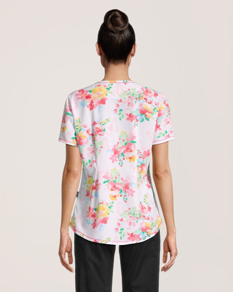 Haut d'uniforme médical extensible dans 2&nbsp;sens à encolure en V pour femmes, Health Pro