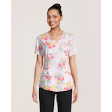 Health Pro Women's 2-Way Stretch V Neck Scrub Top Front_Flat