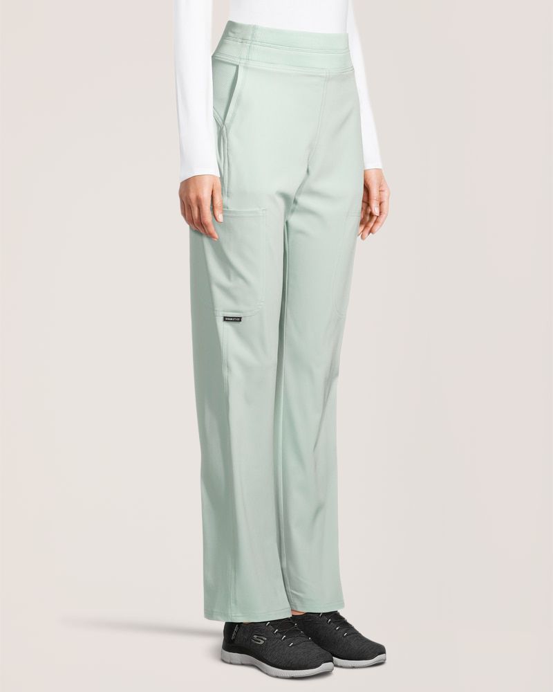Pantalon d'uniforme médical à la taille de style yoga pour femmes, Scrubletics