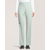 Pantalon d'uniforme médical à la taille de style yoga pour femmes, Scrubletics Front_Flat