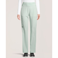 Pantalon d'uniforme médical à la taille de style yoga pour femmes, Scrubletics Front_Flat