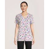Health PRO Women's V Neck Scrub Top Front_Flat