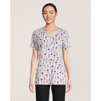 Haut d’uniforme médical à encolure en V pour femmes, Health PRO Front_Flat