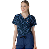 Haut d'uniforme médical imprimé pour femmes, Cross Flex, Carhartt Front_Flat