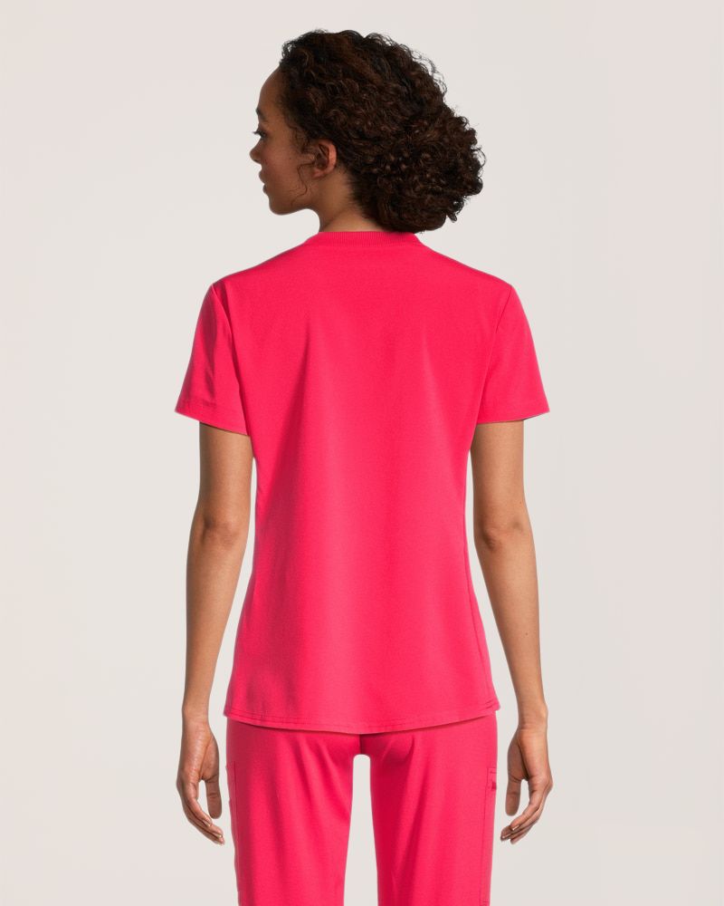 Haut d'uniforme médical à encolure en V avec poche de poitrine pour femmes, Scrubletics