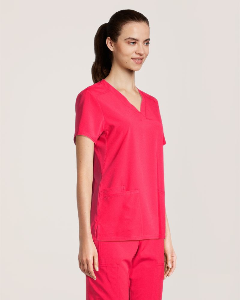 Scrubletics Women's Knit Panel Scrub Top