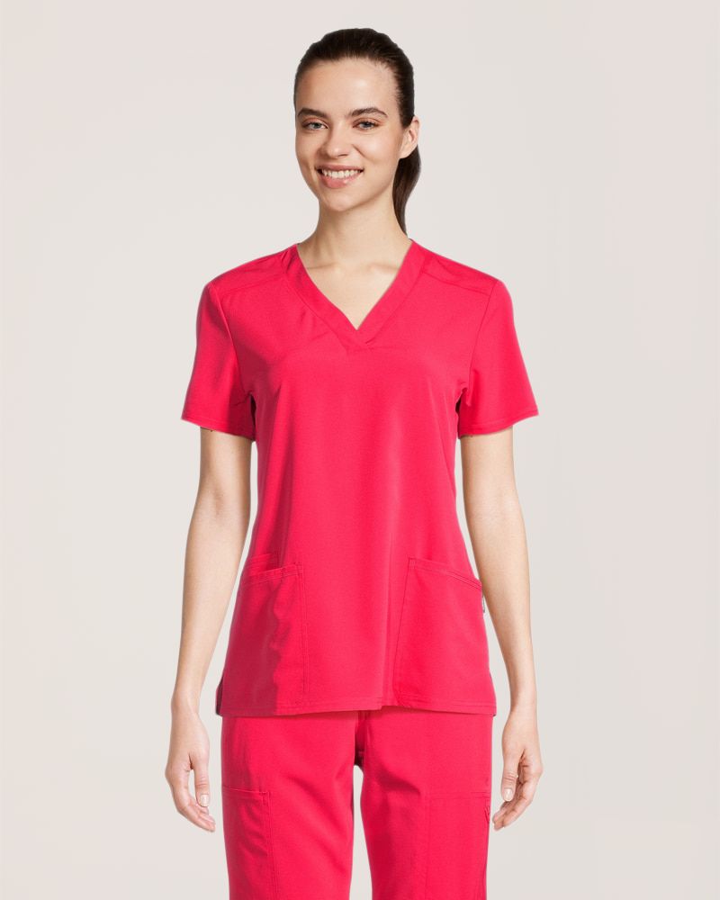 Scrubletics Women's Knit Panel Scrub Top