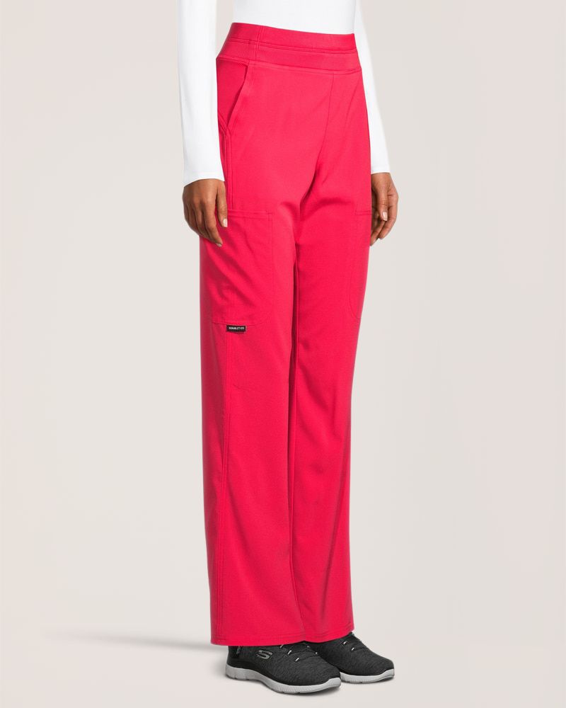 Pantalon d'uniforme médical cargo à taille yoga pour femmes, Scrubletics