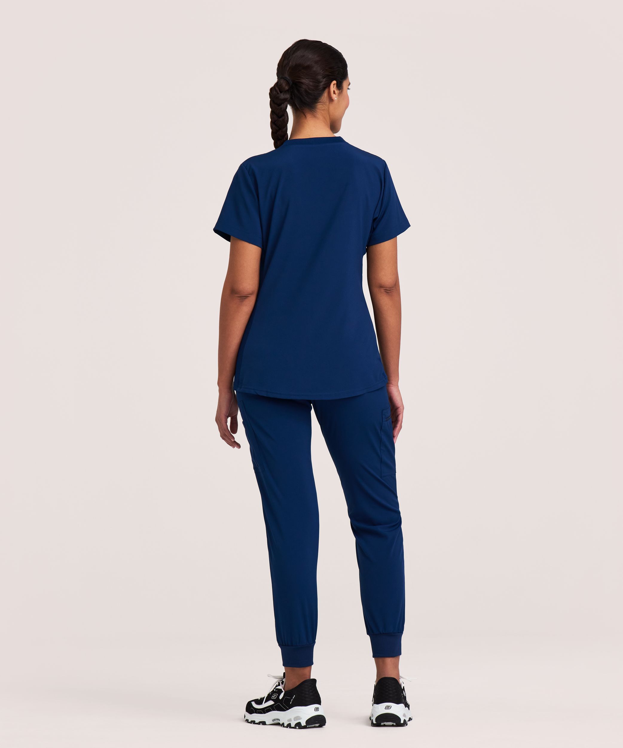 Scrubletics Women's V Neck Chest Pocket Scrub Top