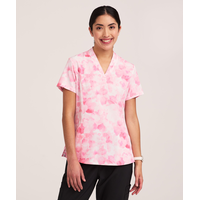 Health Pro Women's V-Neck Scrub Top Front_Angled_Right