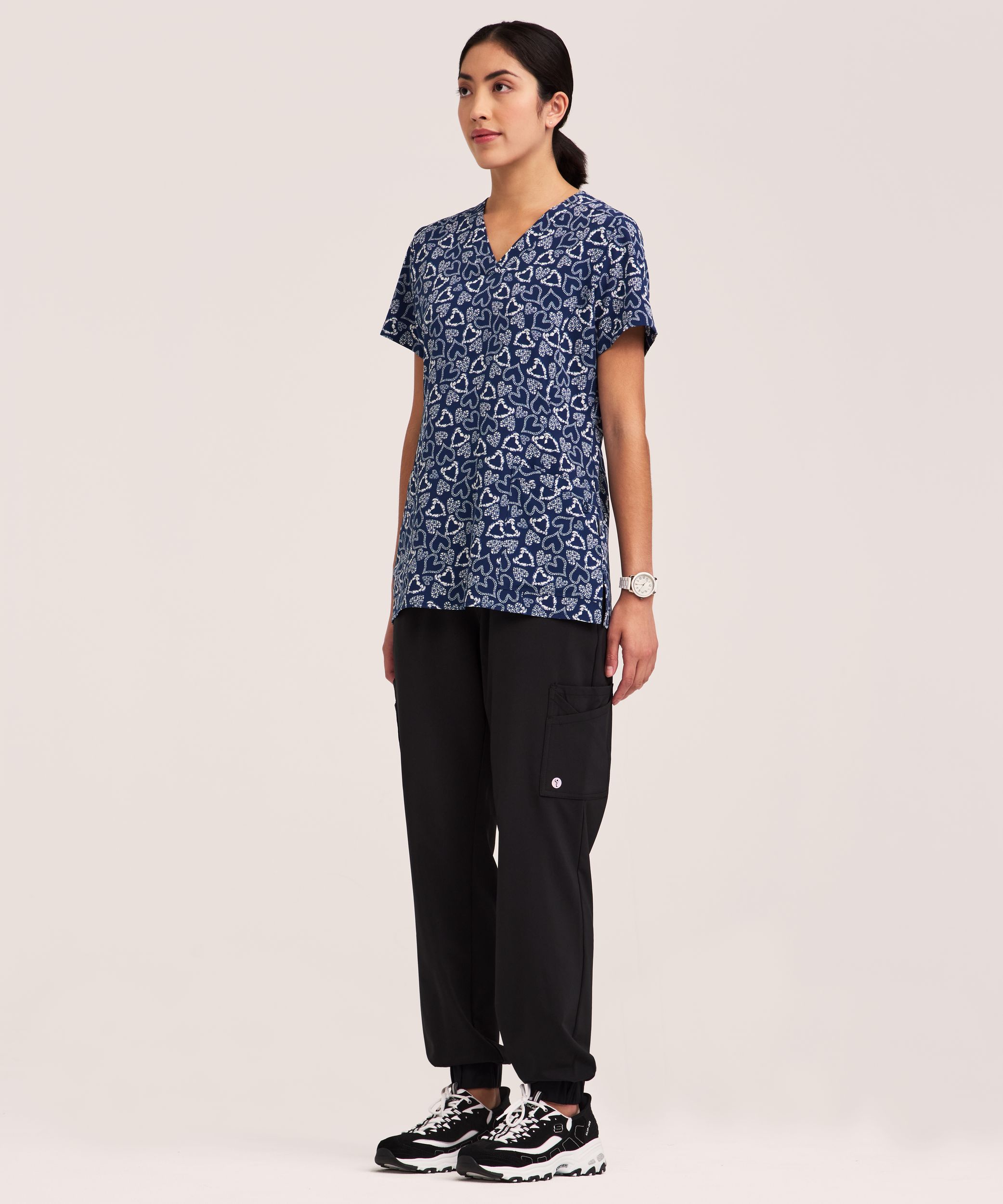 Haut d'uniforme médical à encolure en V pour femmes, Health Pro