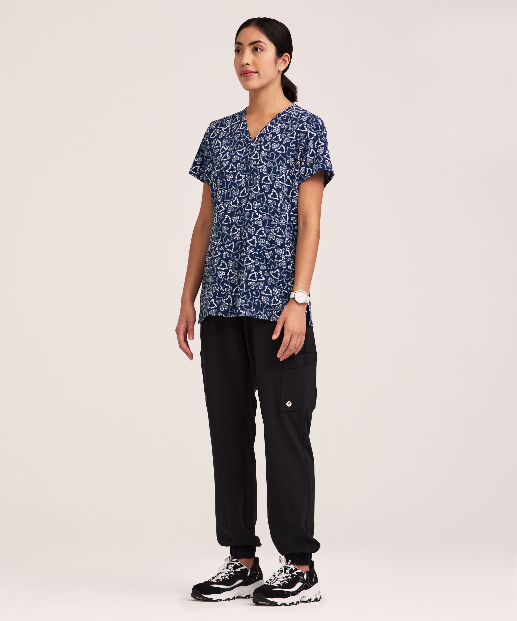 Haut d'uniforme médical à encolure en V pour femmes, Health Pro