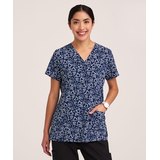 Haut d'uniforme médical à encolure en V pour femmes, Health Pro Front_Flat