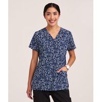 Health Pro Women's V-Neck Scrub Top Front_Flat