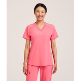 Scrubletics Women's V-Neck Scrub Top Front_Flat