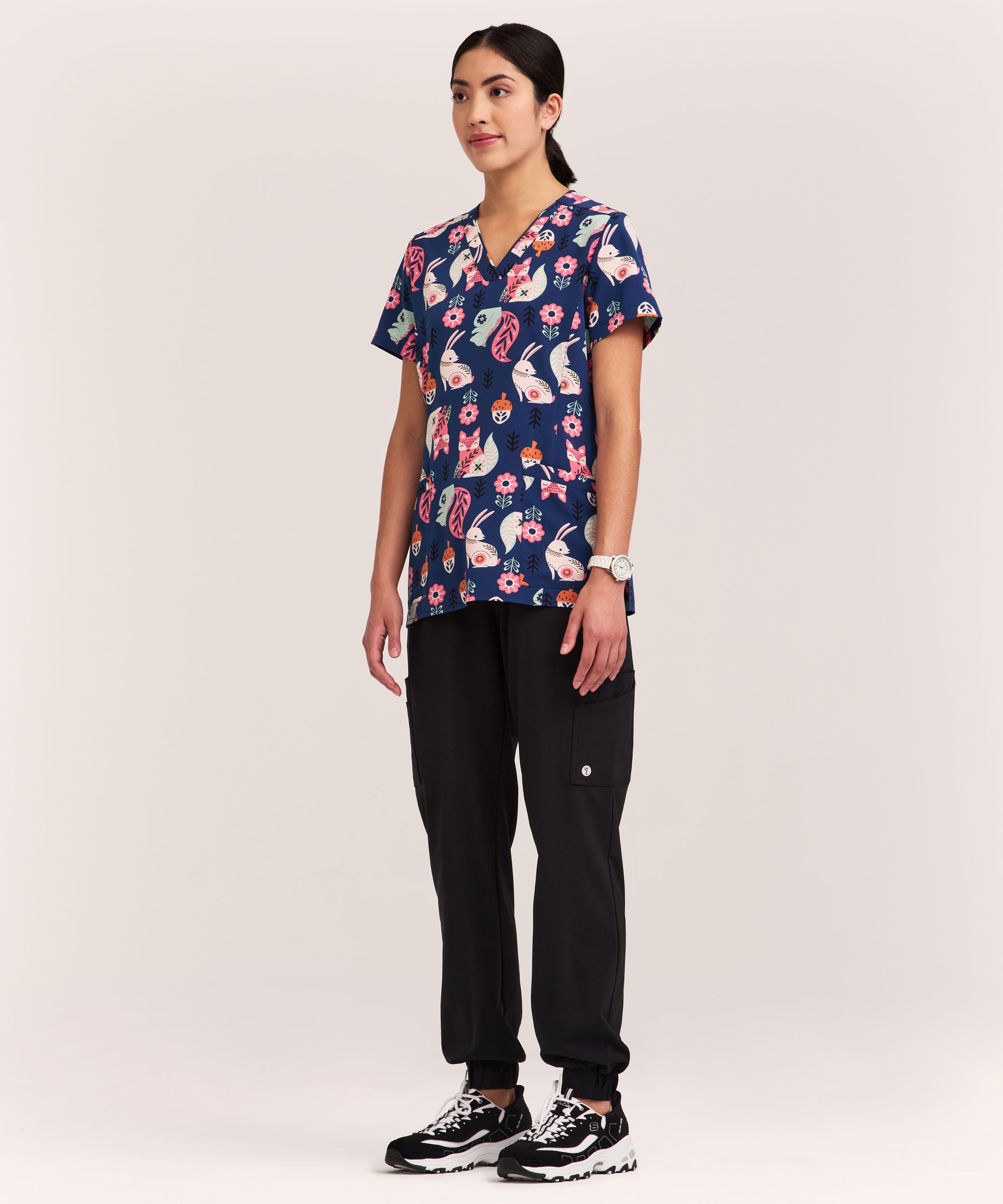 Haut d'uniforme médical à encolure en V pour femmes, Health Pro