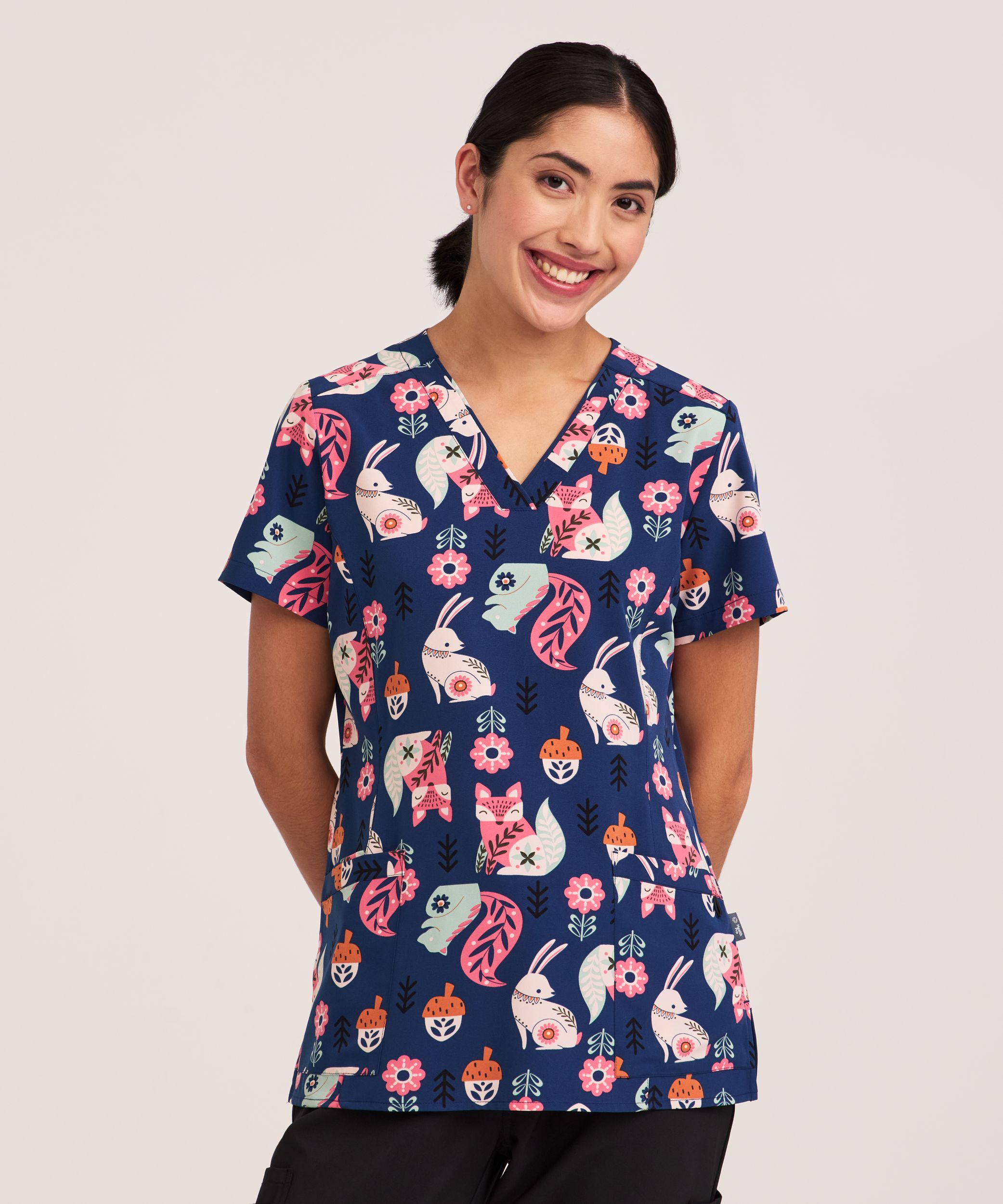 Haut d'uniforme médical à encolure en V pour femmes, Health Pro