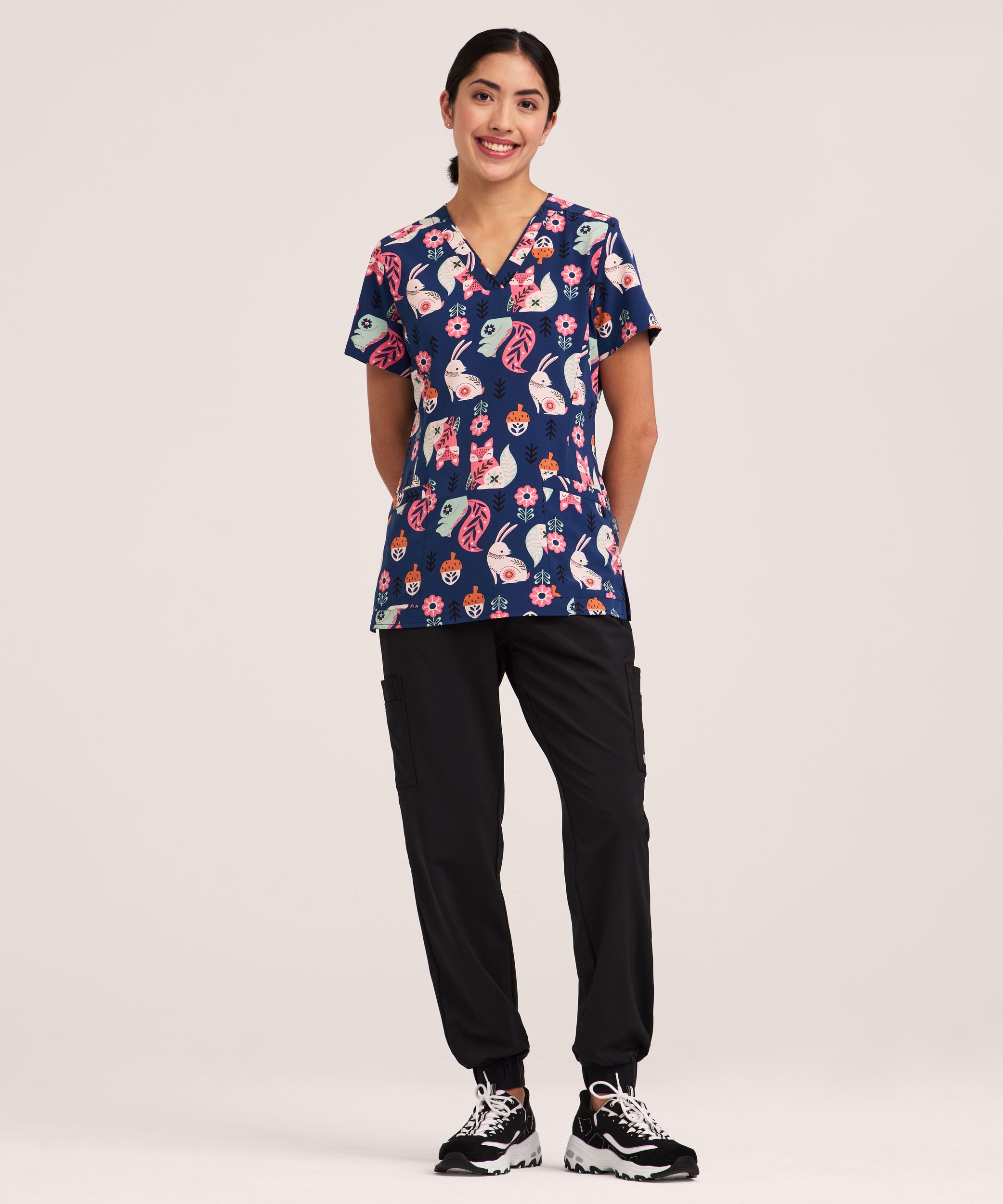 Haut d'uniforme médical à encolure en V pour femmes, Health Pro