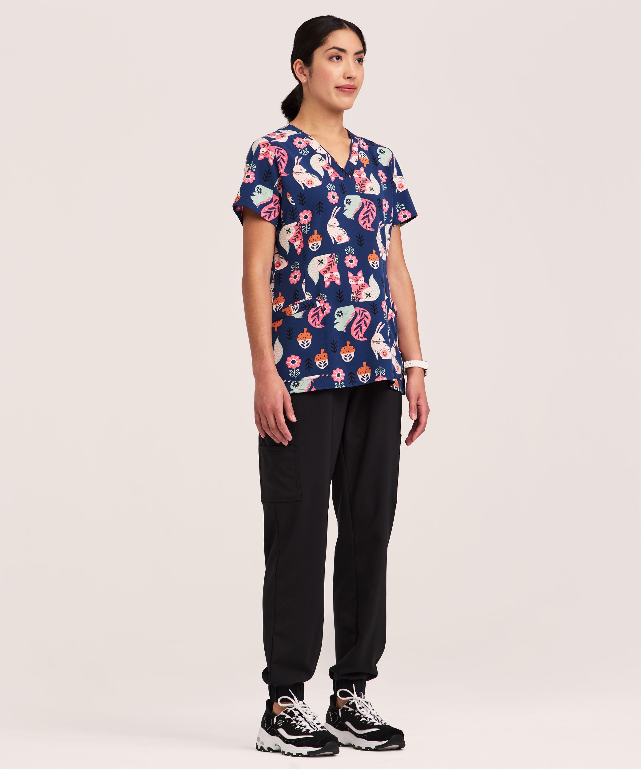 Haut d'uniforme médical à encolure en V pour femmes, Health Pro