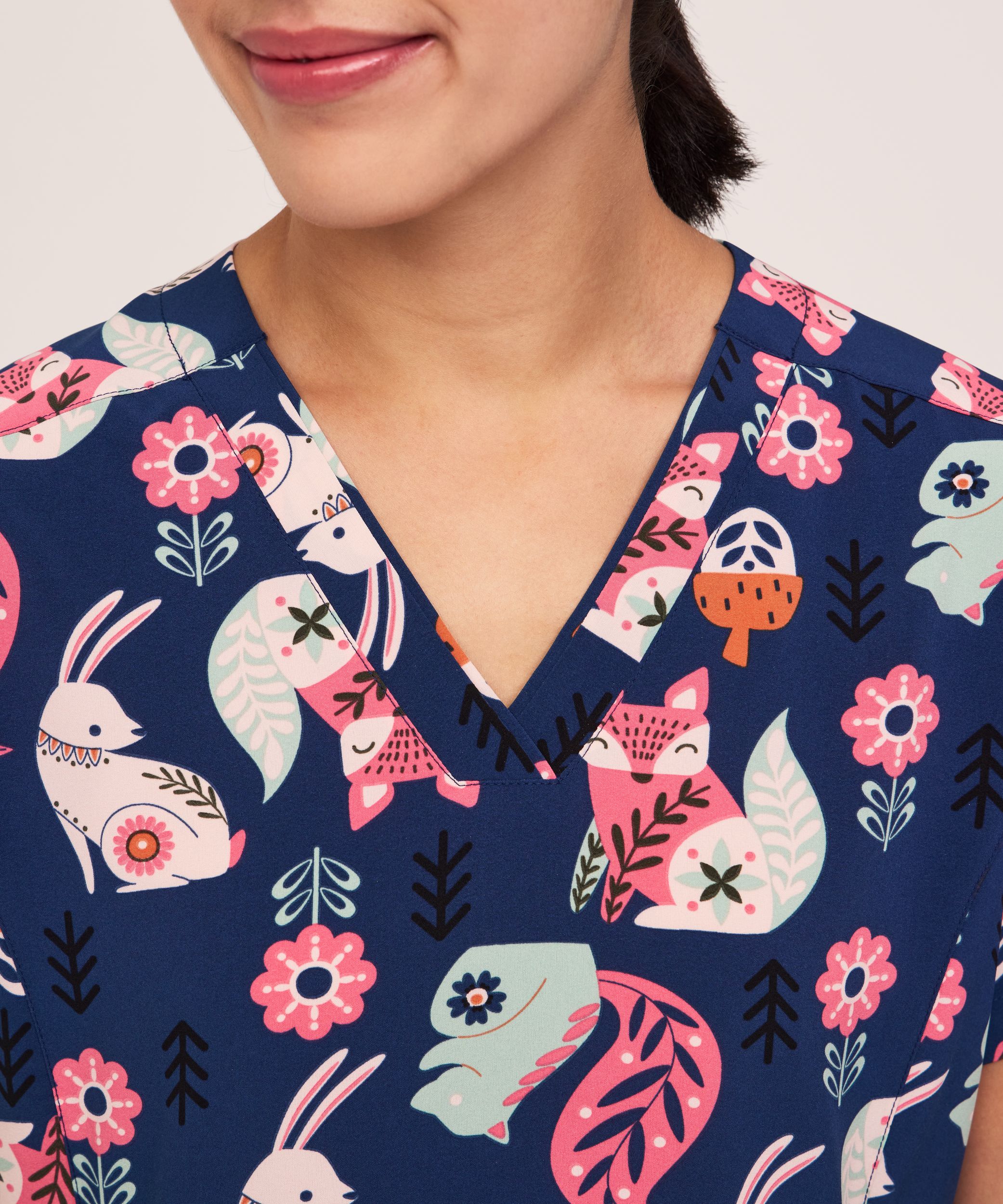 Haut d'uniforme médical à encolure en V pour femmes, Health Pro