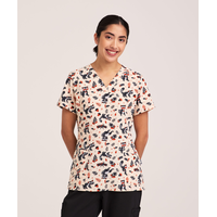 Health Pro Women's V-Neck Scrub Top Front_Flat