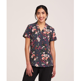 Haut d’uniforme médical à encolure en V pour femmes, Health Pro Front_Flat