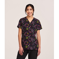 Health Pro Women's V-Neck Scrub Top Front_Flat