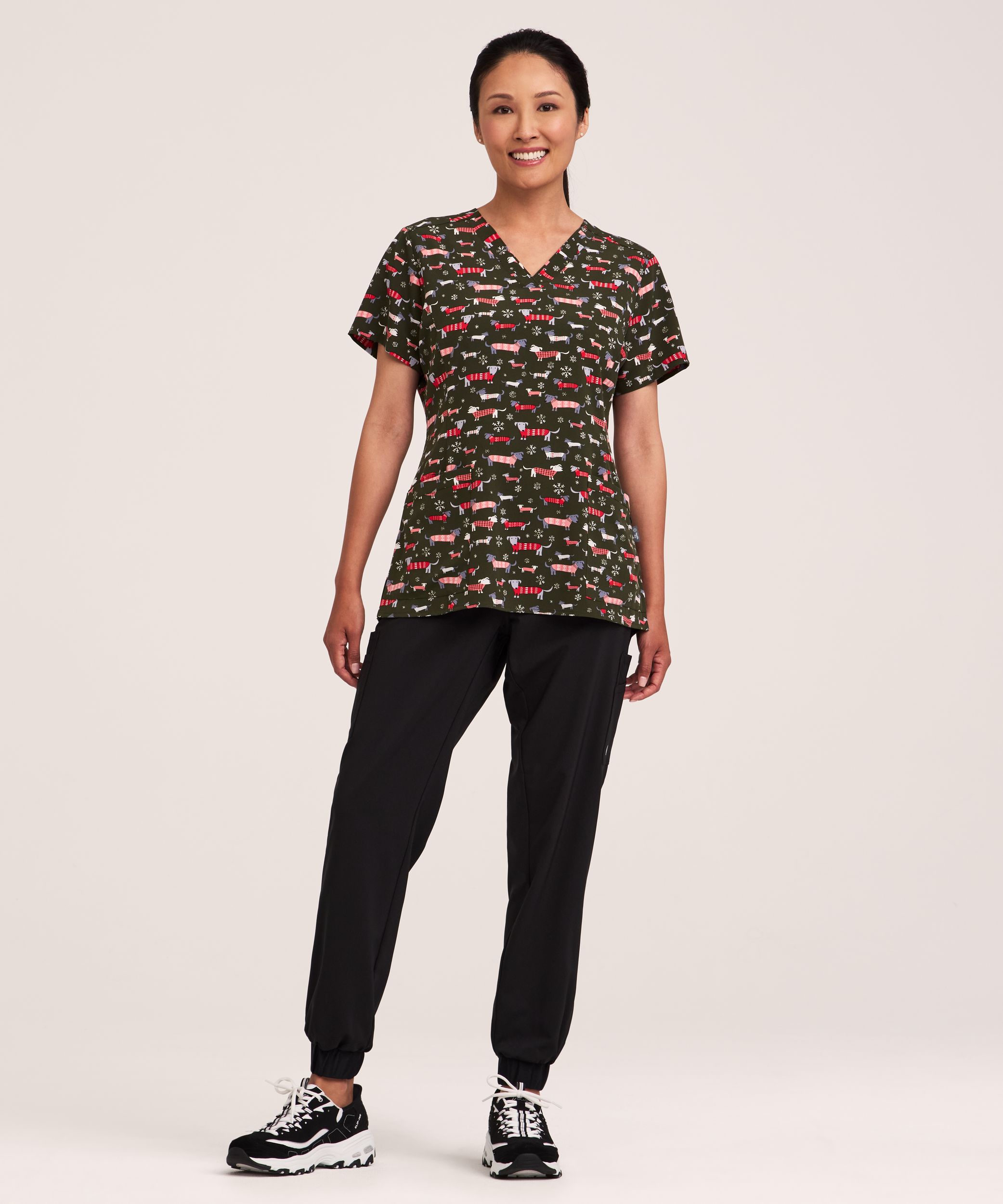 Haut d’uniforme médical à encolure en V pour femmes, Health Pro