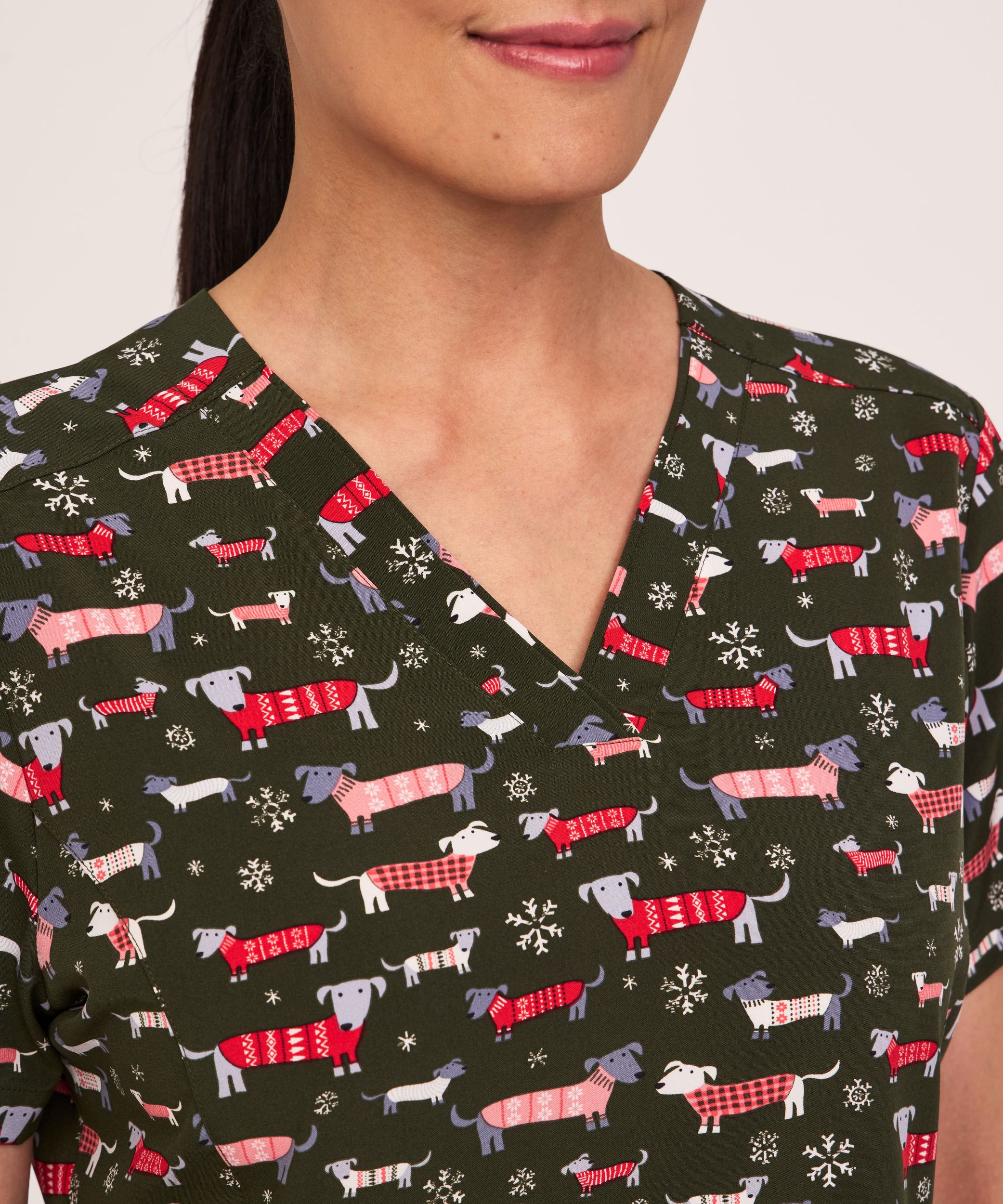 Haut d’uniforme médical à encolure en V pour femmes, Health Pro