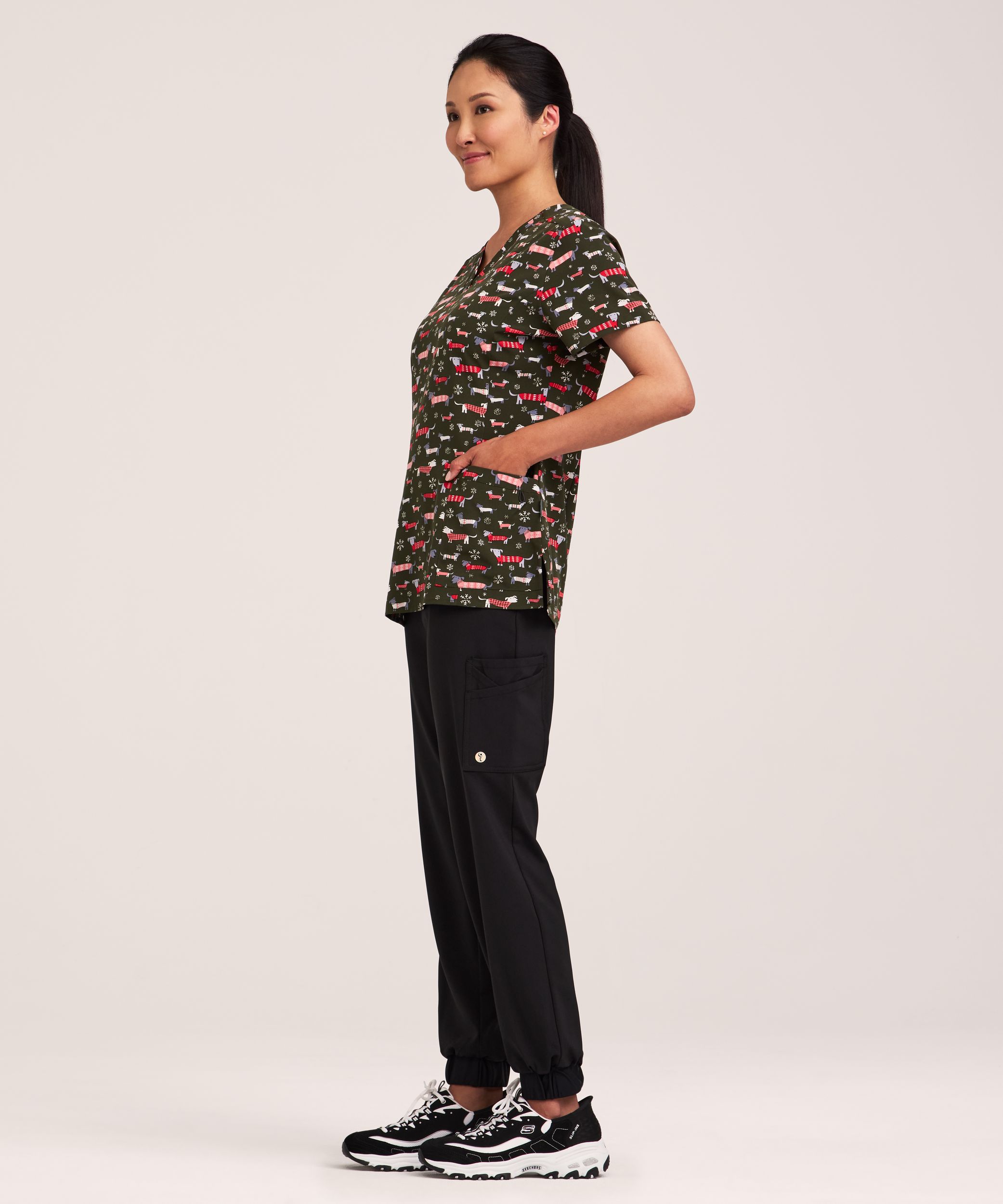 Haut d’uniforme médical à encolure en V pour femmes, Health Pro