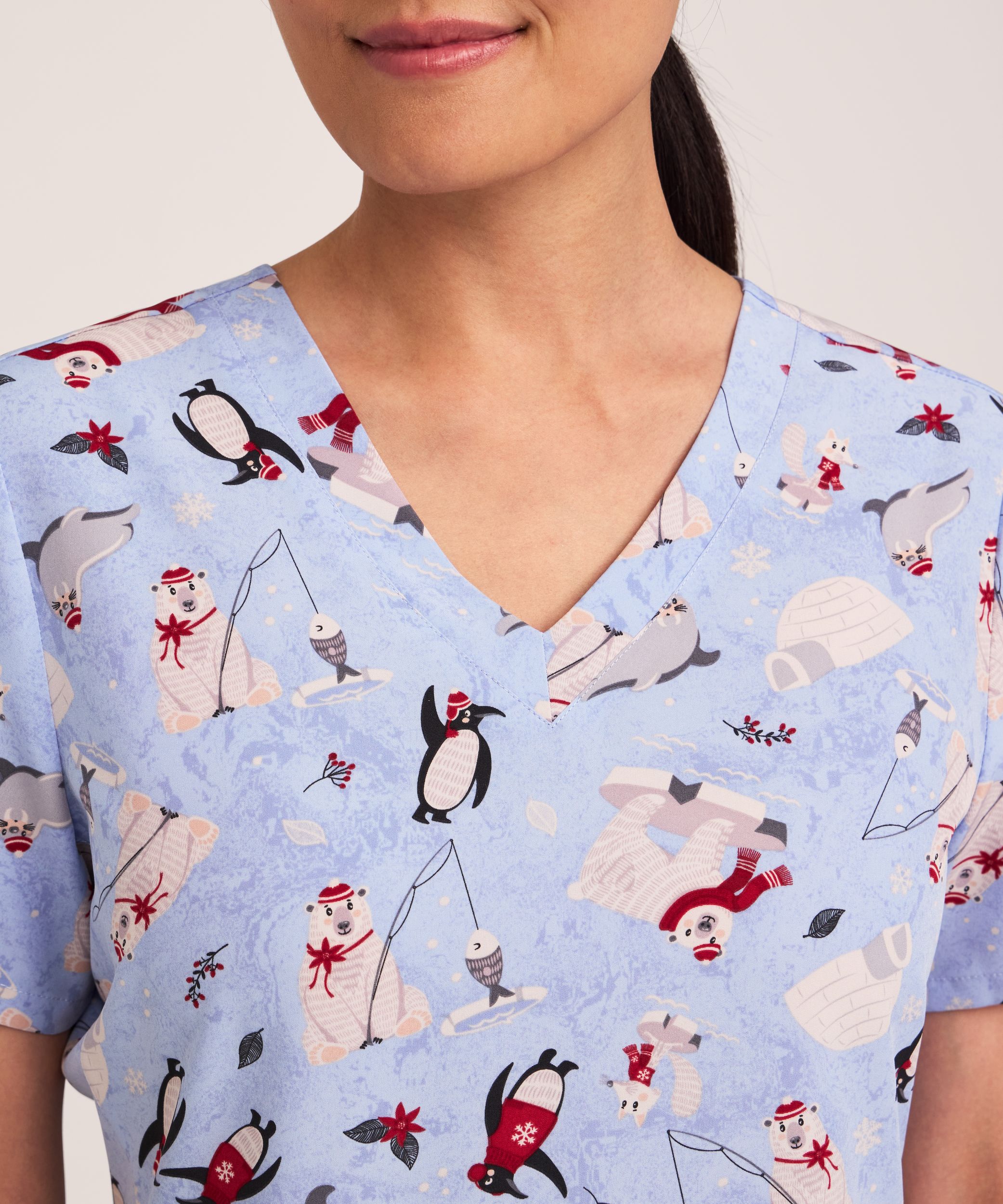 Haut d’uniforme médical à encolure en V pour femmes, Health Pro