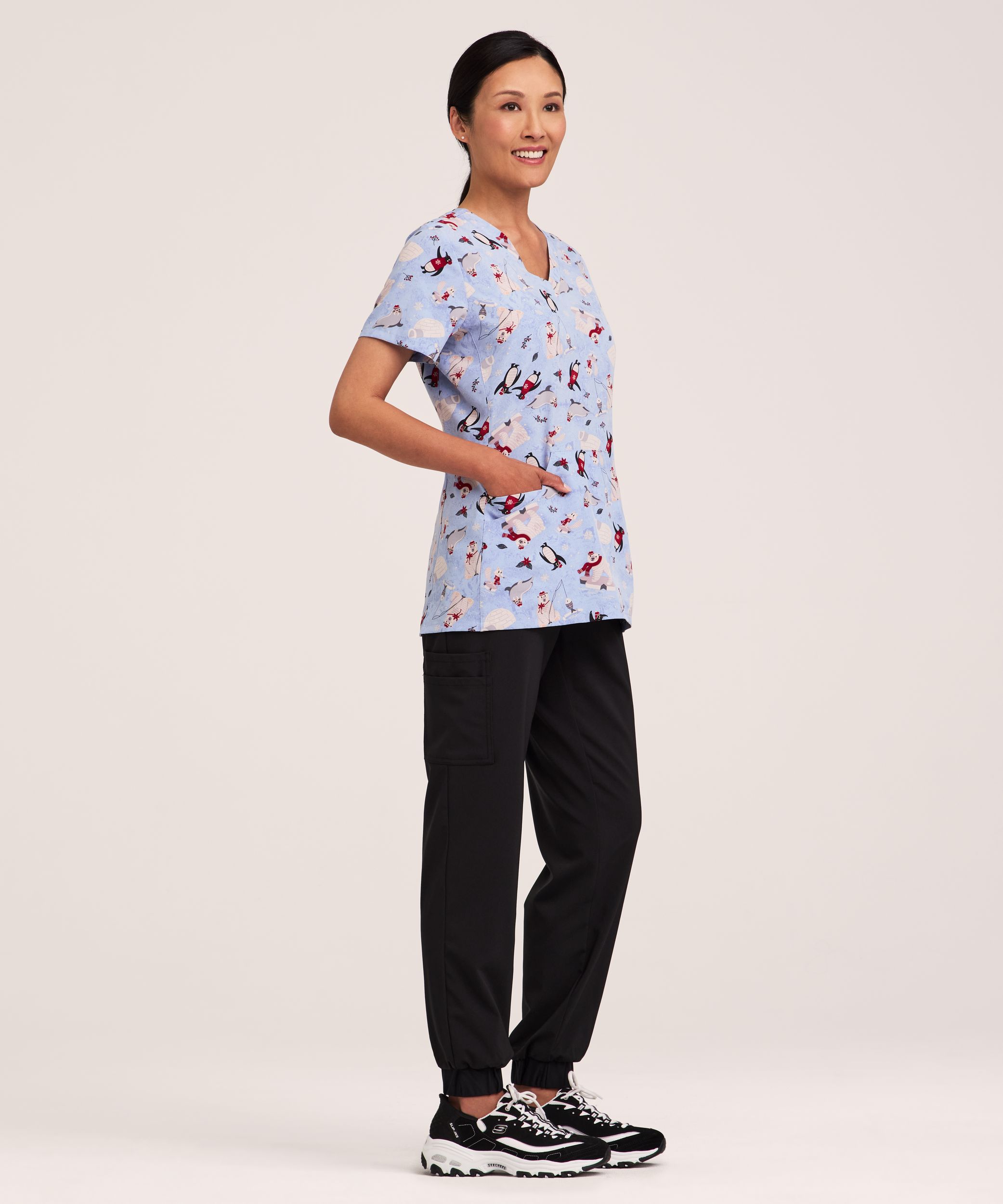 Haut d’uniforme médical à encolure en V pour femmes, Health Pro