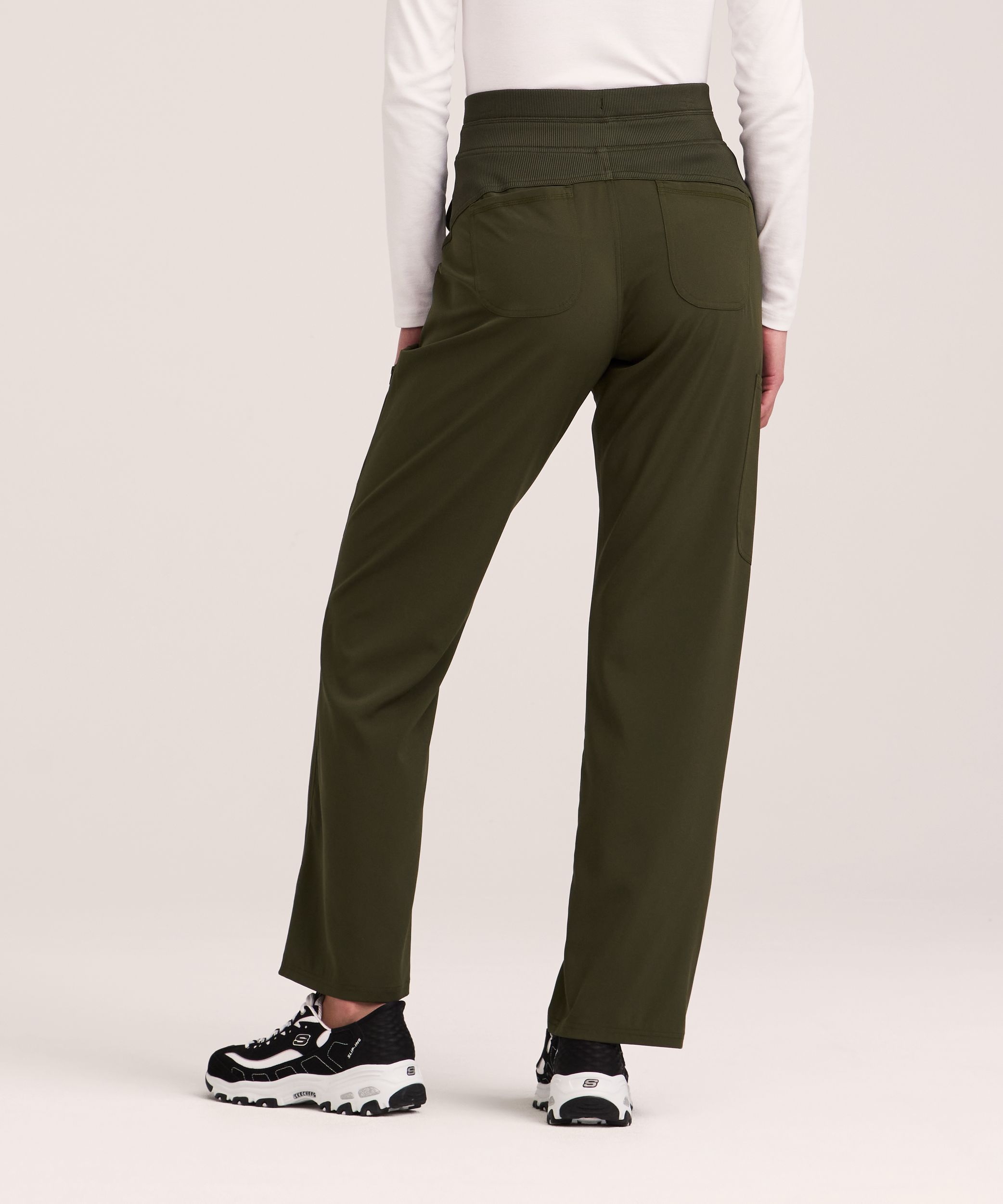 Pantalon d'uniforme médical cargo à taille yoga pour femmes, Scrubletics