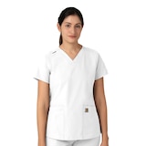 Haut d'uniforme médical à encolure en V pour femmes, Carhartt Front_Flat