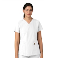 Carhartt Women's V-Neck Scrub Top Front_Flat