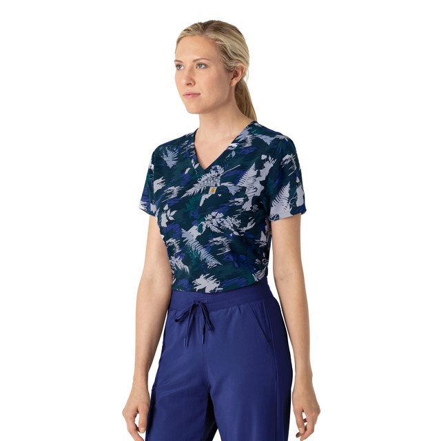 Carhartt Women's Cross Flex Print Scrub Top