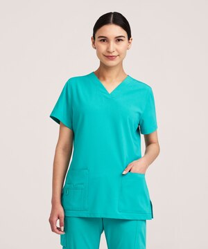 Haut d’uniforme médical à encolure en V pour femmes, Health Pro