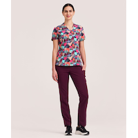 Haut d’uniforme médical à encolure en V pour femmes, Health Pro Front_Flat