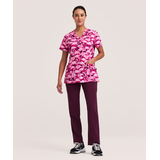 Haut d’uniforme médical à encolure en V pour femmes, Health Pro Front_Flat