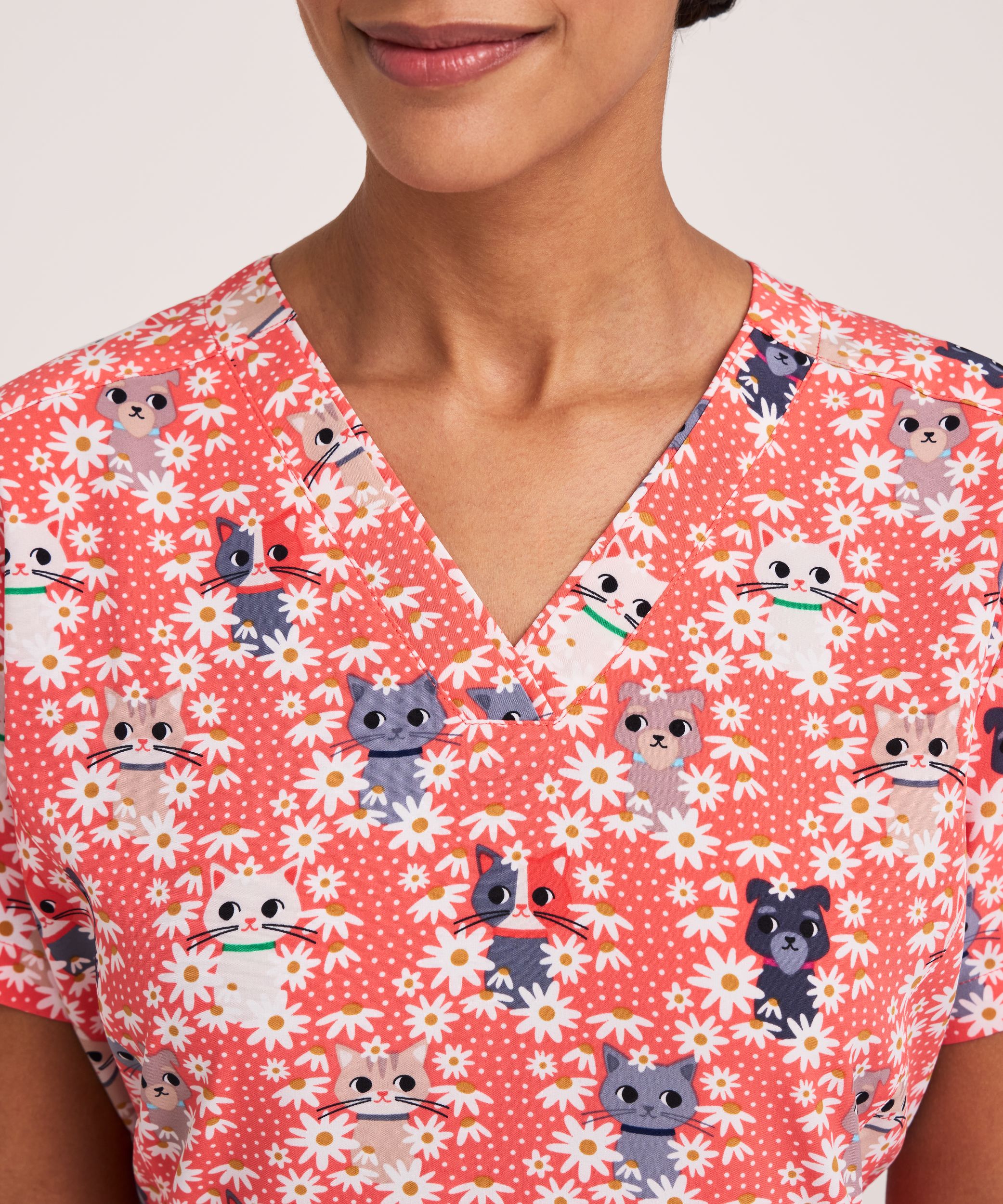 Haut d’uniforme médical à encolure en V pour femmes, Health Pro