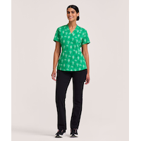 Haut d’uniforme médical à encolure en V pour femmes, Health Pro Front_Flat